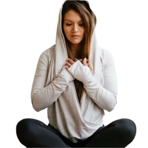 Zyia Active Haze Yoga Gray Cross Front Top